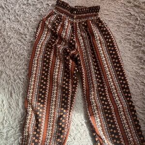 Bohemian Floral Print Pants